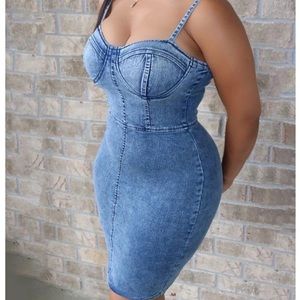 Spaghetti Strap Denim Dress